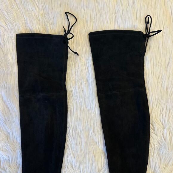 Stuart Weitzman Tieland Over The Knee High Boots Suede Block Heel Thigh High - Picture 9 of 16